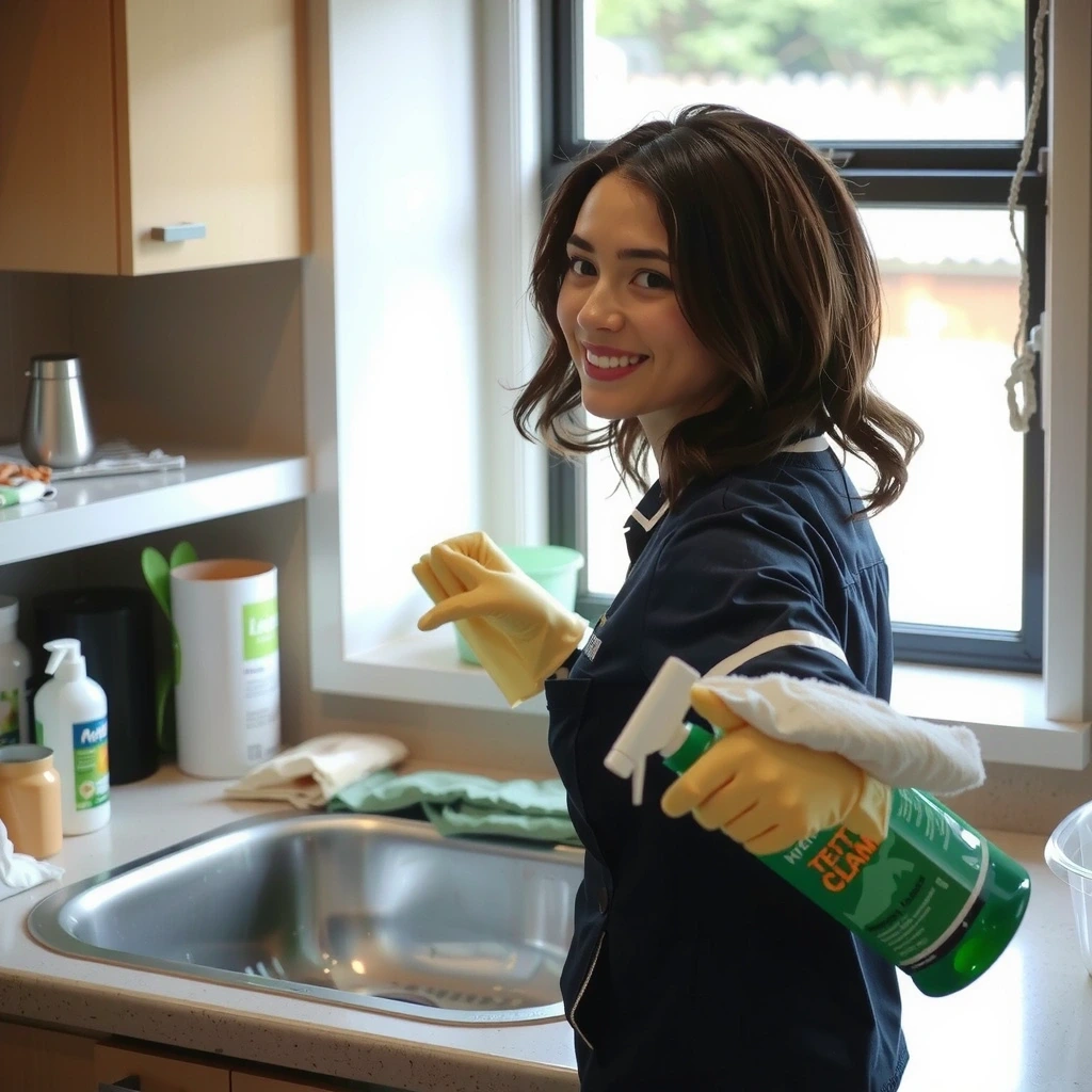 Before cleaning kitchen