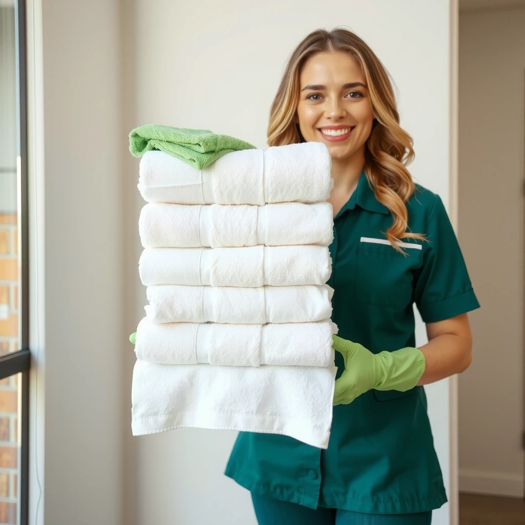 Stack of cleaning cloths